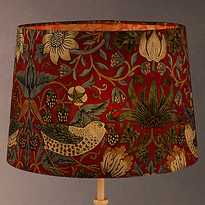 Sanderson William Morris Strawberry Thief Lampshade Crimson